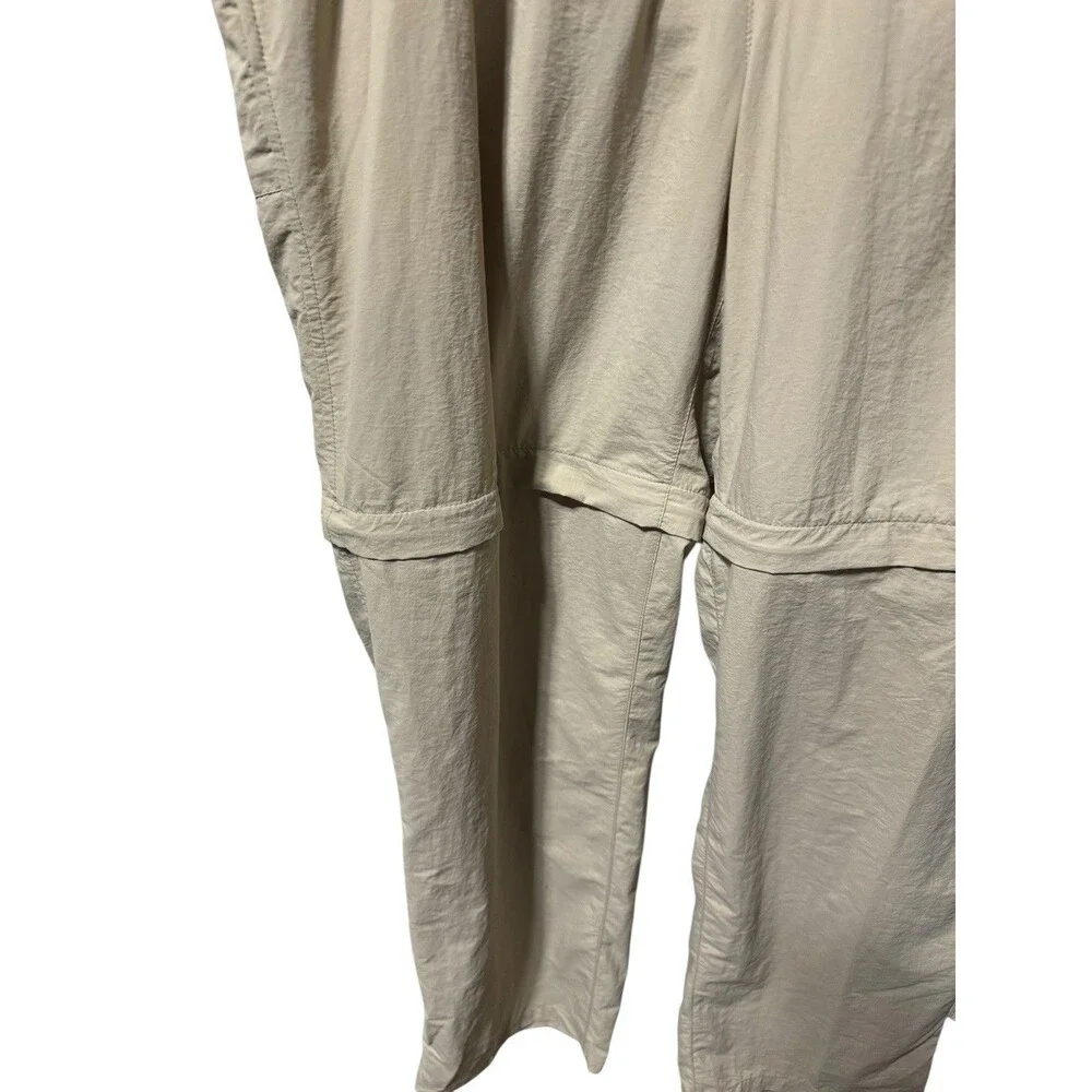 Columbia Men's XL Pull On Convertible Pants Shorts Khaki Tan Beige Pockets 32”